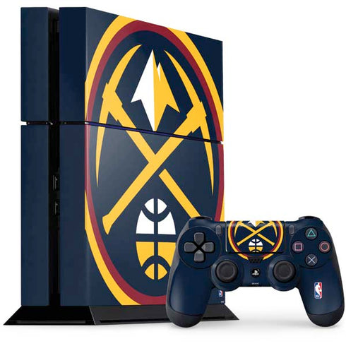 NBA Denver Nuggets Large Logo PS4 Console and Controller Bundle Skin