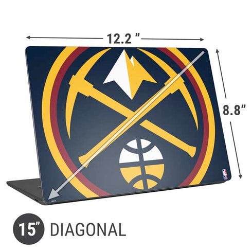 NBA Denver Nuggets Large Logo Universal Laptop 15in (12.2 x 8.8in) Skin