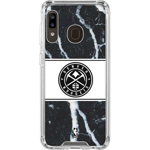 NBA Denver Nuggets Marble Galaxy A30 Clear Case