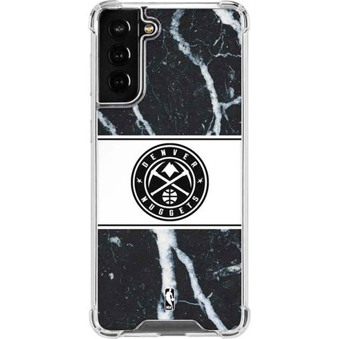 NBA Denver Nuggets Marble Galaxy S21 FE Clear Case