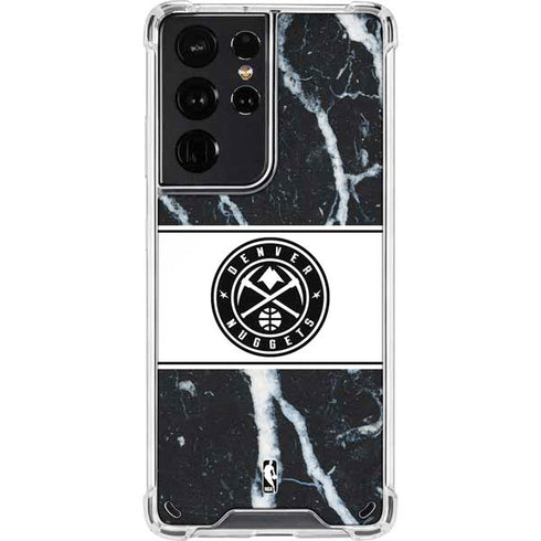 NBA Denver Nuggets Marble Galaxy S21 Ultra 5G Clear Case