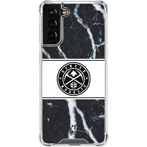 NBA Denver Nuggets Marble Galaxy S22 Plus Clear Case