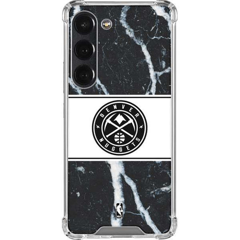 NBA Denver Nuggets Marble Galaxy S23 Clear Case