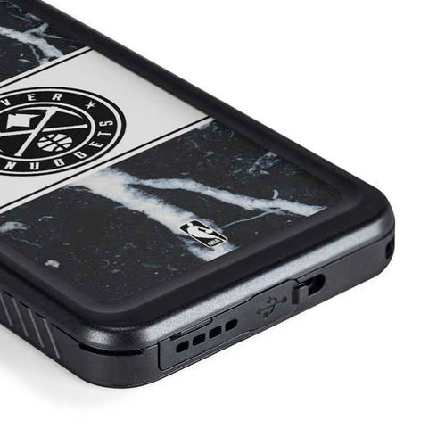NBA Denver Nuggets Marble Galaxy S23 Plus Waterproof Case