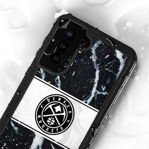 NBA Denver Nuggets Marble Galaxy S23 Plus Waterproof Case