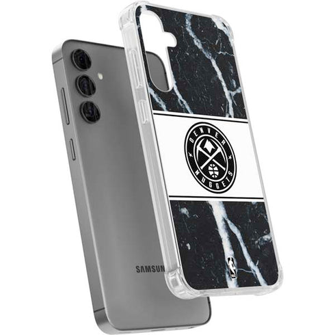 NBA Denver Nuggets Marble Galaxy S24 Plus Clear Case