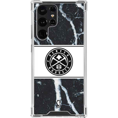 NBA Denver Nuggets Marble Galaxy S24 Ultra Clear Case