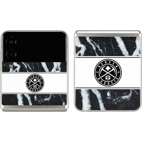 NBA Denver Nuggets Marble Galaxy Z Flip3 5G Skin