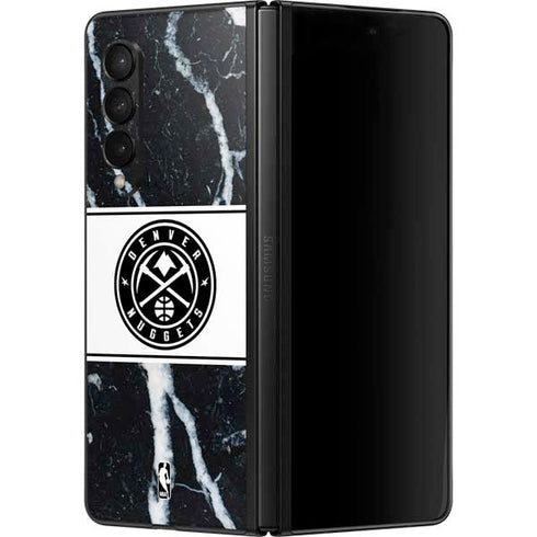 NBA Denver Nuggets Marble Galaxy Z Fold3 5G Skin