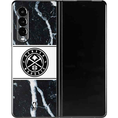 NBA Denver Nuggets Marble Galaxy Z Fold3 5G Skin