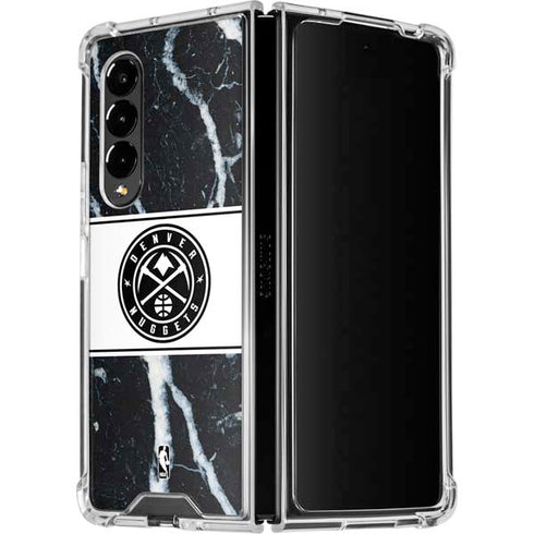 NBA Denver Nuggets Marble Galaxy Z Fold4 5G Clear Case