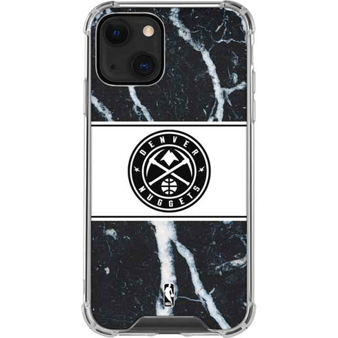 NBA Denver Nuggets Marble iPhone 13 Clear Case