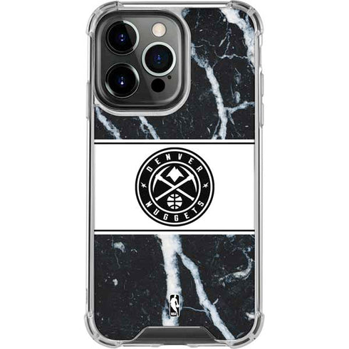 NBA Denver Nuggets Marble iPhone 13 Pro Clear Case