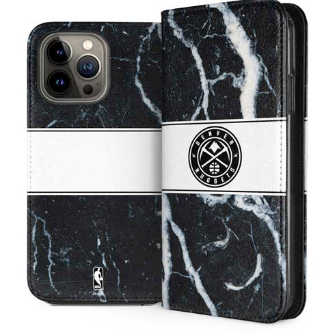 NBA Denver Nuggets Marble iPhone 13 Pro Max Folio Case