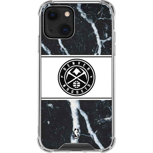 NBA Denver Nuggets Marble iPhone 14 Clear Case
