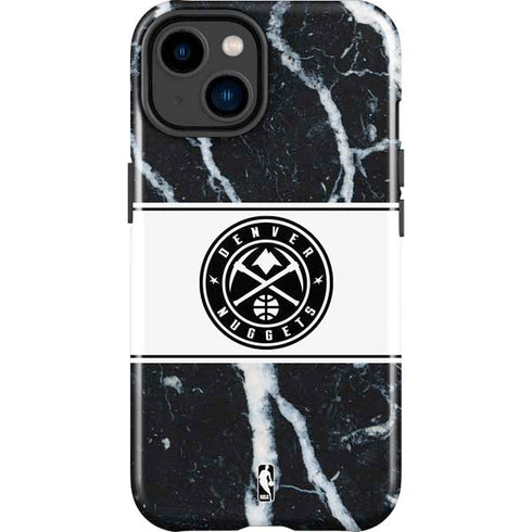 NBA Denver Nuggets Marble iPhone 14 Plus Impact Case