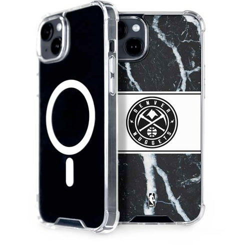 NBA Denver Nuggets Marble iPhone 15 Plus MagSafe Case