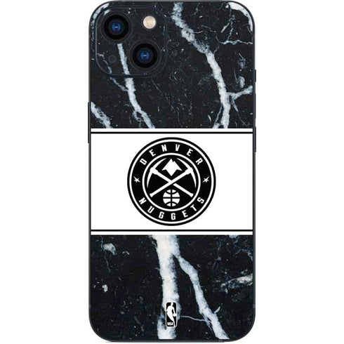 NBA Denver Nuggets Marble iPhone 15 Plus Skin