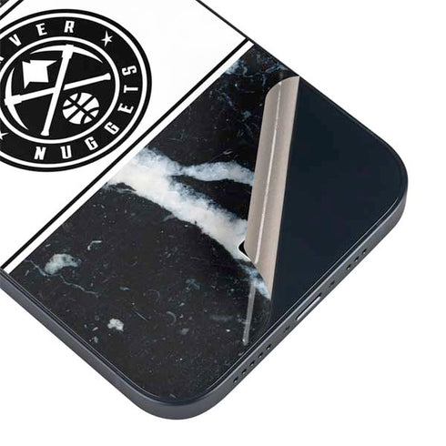 NBA Denver Nuggets Marble iPhone 14 Plus Skin