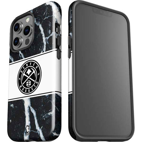 NBA Denver Nuggets Marble iPhone 14 Pro Impact Case