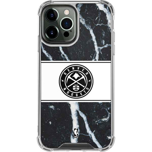 NBA Denver Nuggets Marble iPhone 15 Pro Max Clear Case
