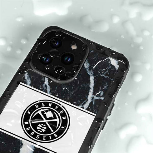 NBA Denver Nuggets Marble iPhone 14 Pro Max Waterproof Case
