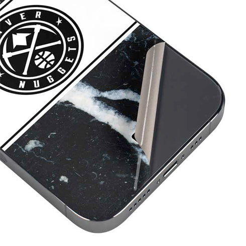 NBA Denver Nuggets Marble iPhone 15 Pro Skin