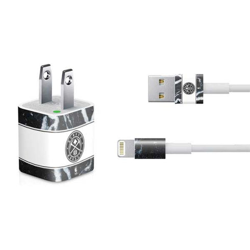 NBA Denver Nuggets Marble iPhone Charger (5W USB) Skin