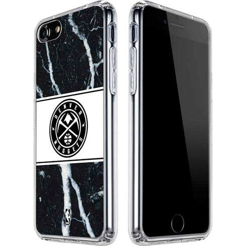 NBA Denver Nuggets Marble iPhone SE (2nd & 3rd Gen) Clear Case