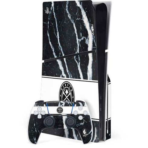 NBA Denver Nuggets Marble PS5 Slim Disk Bundle Skin