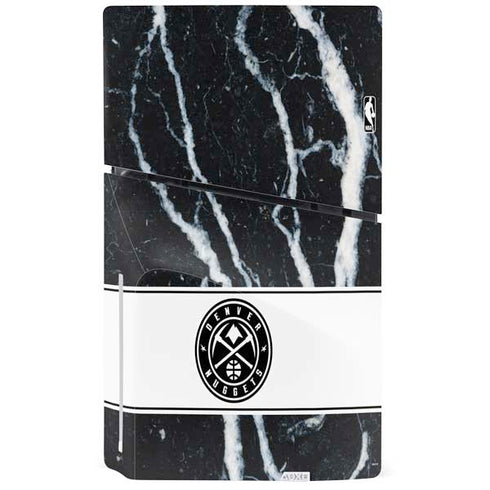 NBA Denver Nuggets Marble PS5 Slim Disk Bundle Skin
