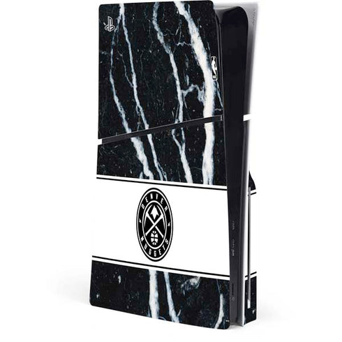 NBA Denver Nuggets Marble PS5 Slim Disk Console Skin