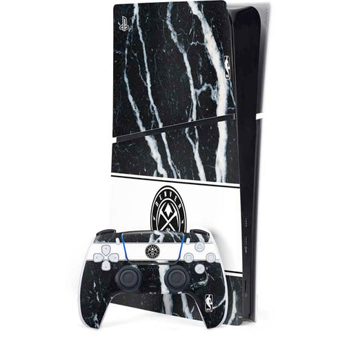 NBA Denver Nuggets Marble PS5 Slim Digital Edition Console Skin