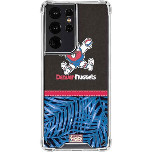 NBA Denver Nuggets Retro Palms Galaxy S21 Ultra 5G Clear Case