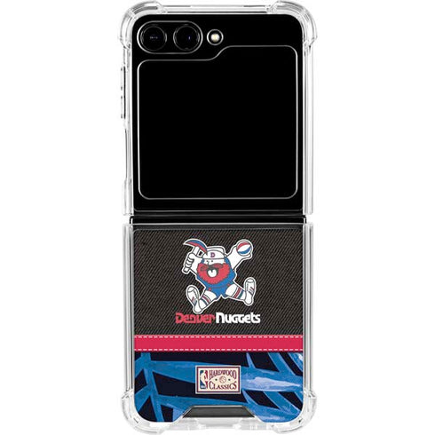 NBA Denver Nuggets Retro Palms Galaxy Z Flip5 5G Clear Case