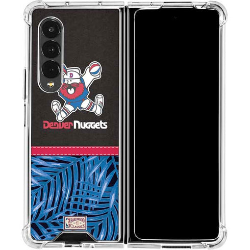 NBA Denver Nuggets Retro Palms Galaxy Z Fold4 5G Clear Case