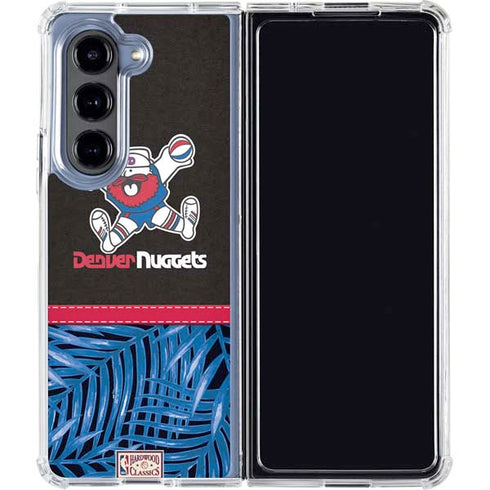 NBA Denver Nuggets Retro Palms Galaxy Z Fold5 5G Clear Case