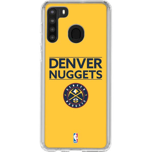 NBA Denver Nuggets Standard - Blue Galaxy A21 Clear Case