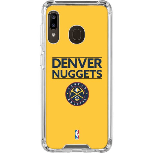 NBA Denver Nuggets Standard - Blue Galaxy A30 Clear Case