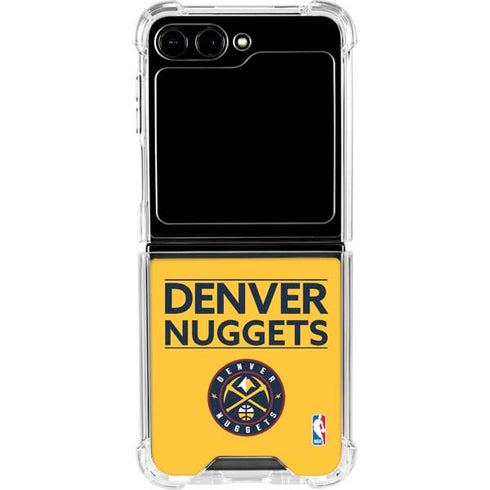 NBA Denver Nuggets Standard - Blue Galaxy Z Flip5 5G Clear Case