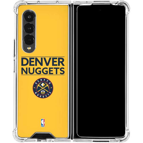 NBA Denver Nuggets Standard - Blue Galaxy Z Fold4 5G Clear Case