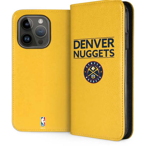 NBA Denver Nuggets Standard - Blue iPhone 14 Pro Folio Case