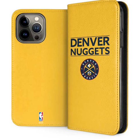NBA Denver Nuggets Standard - Blue iPhone 15 Pro Max Folio Case