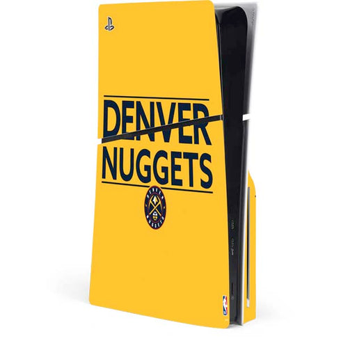 NBA Denver Nuggets Standard - Blue PS5 Slim Disk Console Skin