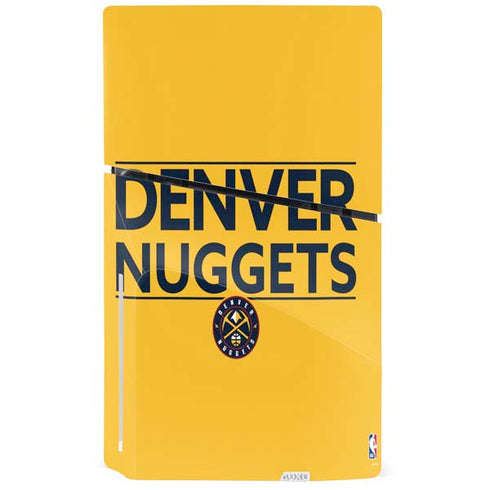 NBA Denver Nuggets Standard - Blue PS5 Slim Disk Console Skin