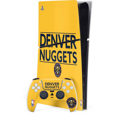 NBA Denver Nuggets Standard - Blue PS5 Slim Digital Edition Console Skin