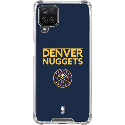NBA Denver Nuggets Standard - Light Blue Galaxy A12 Clear Case