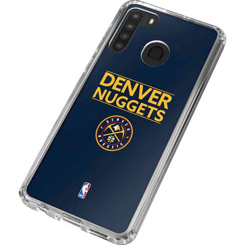 NBA Denver Nuggets Standard - Light Blue Galaxy A21 Clear Case