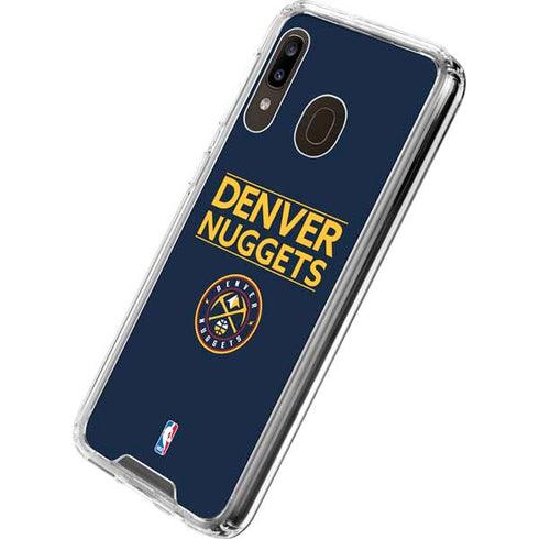NBA Denver Nuggets Standard - Light Blue Galaxy A30 Clear Case