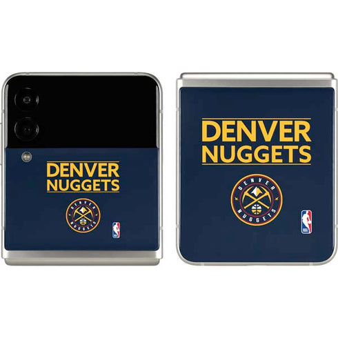 NBA Denver Nuggets Standard - Light Blue Galaxy Z Flip3 5G Skin